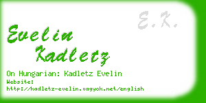 evelin kadletz business card